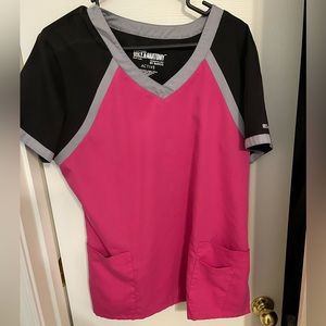 Grey,s Anatomy scrub top pink XL